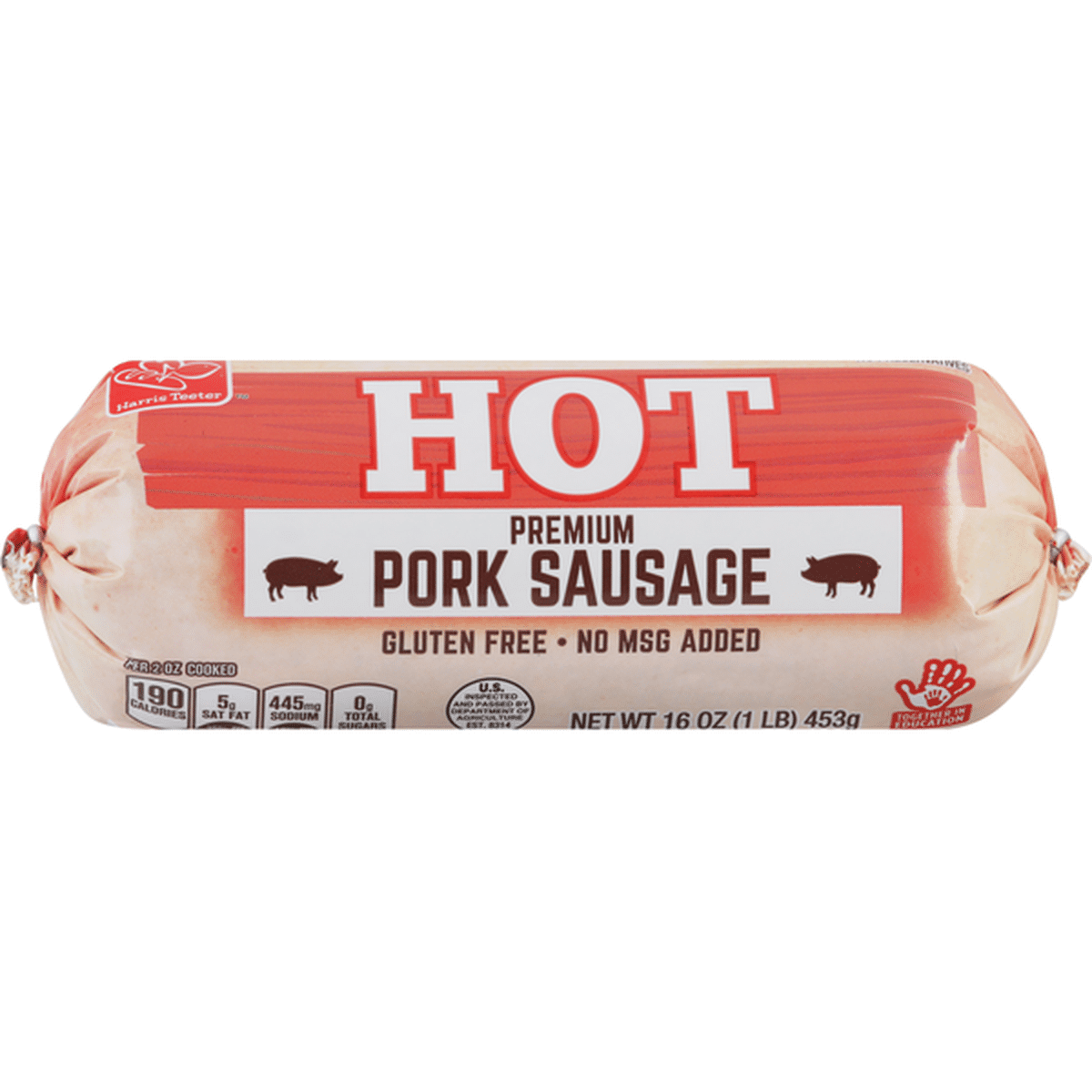 Harris Teeter Pork Sausage, Premium, Hot (16 oz) Delivery or Pickup ...