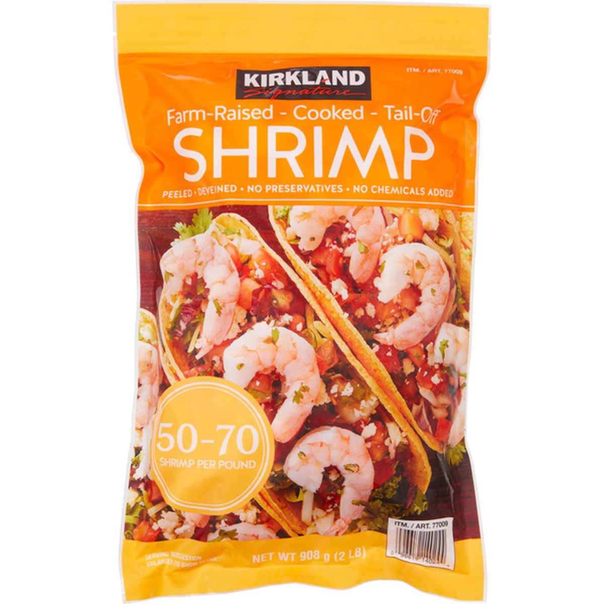 Kirkland Signature Cooked Tail-Off Shrimp, 50-70 ct, 4 lbs (50-70 ct, 4  lbs) Delivery or Pickup Near Me - Instacart