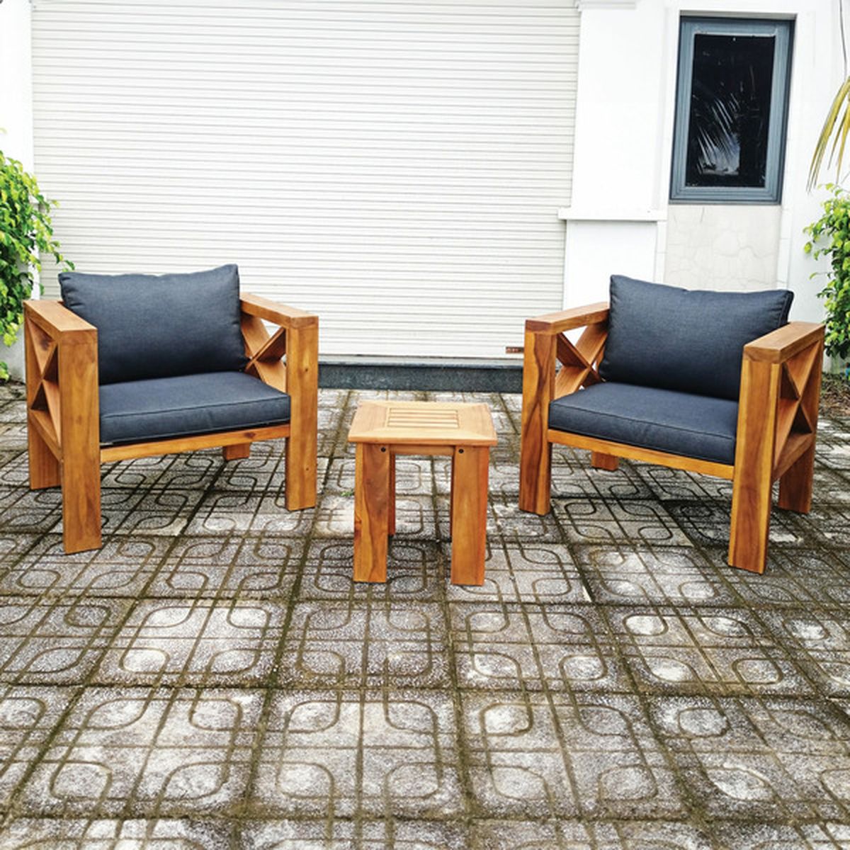 Berkley Jensen FSC Acacia Mina Bistro Set - Chocolate Brown (1 each ...