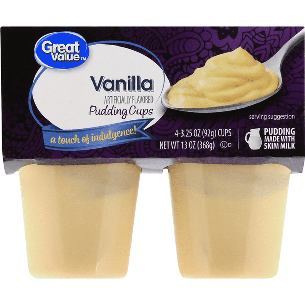 Great Value Pudding Cups, Vanilla (3.25 oz) Delivery or Pickup Near Me ...