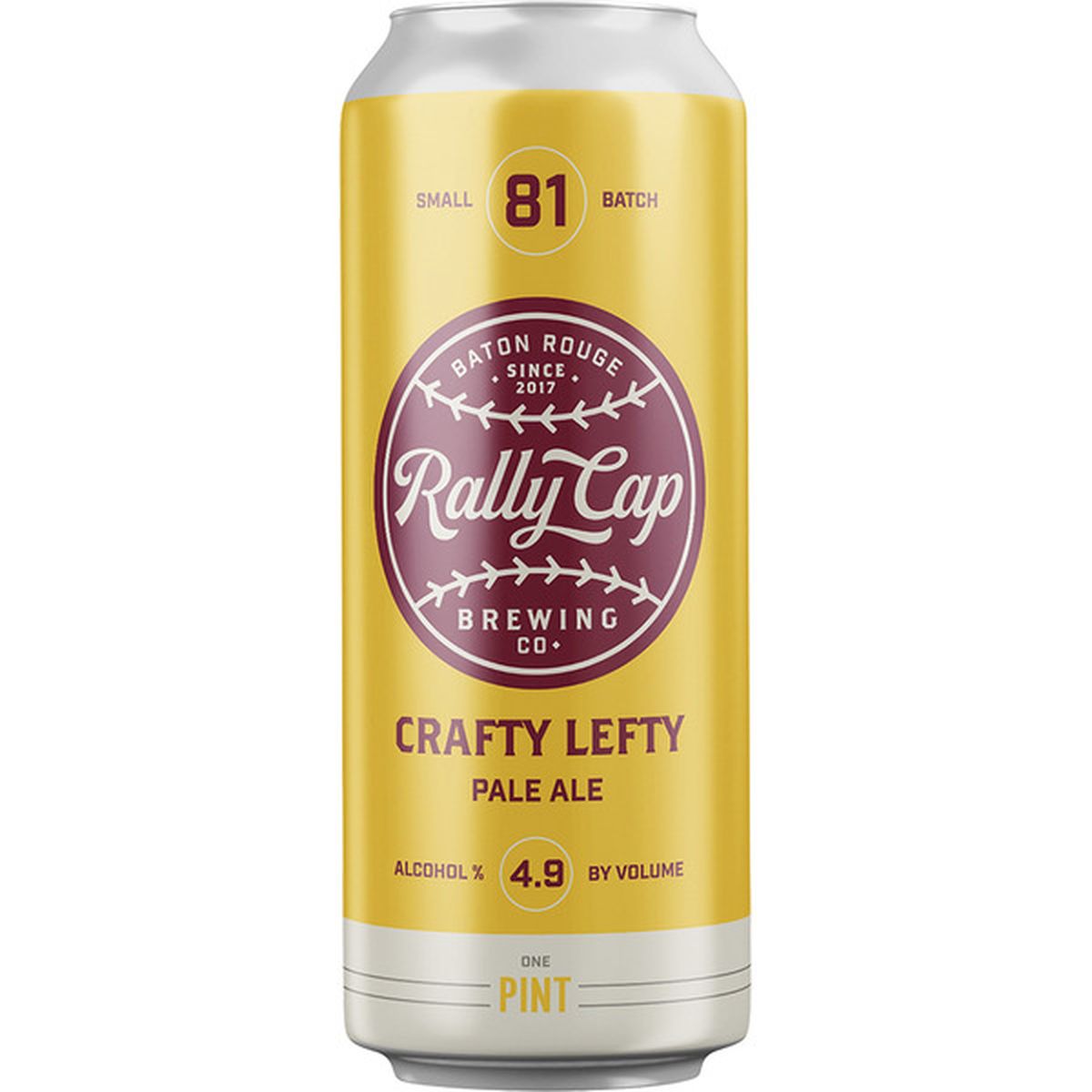 Rally Cap Brewing Company Crafty Lefty Pale Ale (16 fl oz) Delivery or ...