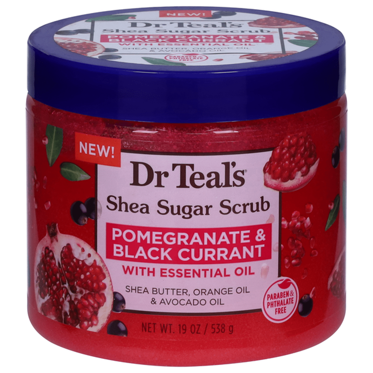 Dr Teals Shea Sugar Scrub Pomegranate Black Currant With Essential