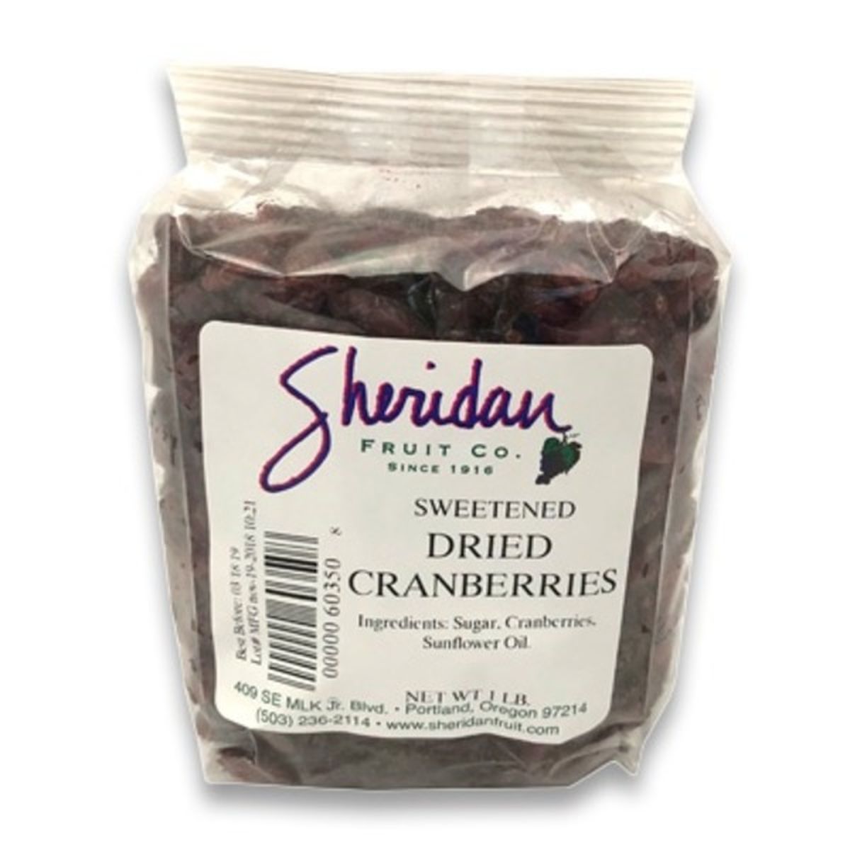 Sheridan Fruit Company Sweetened Dried Cranberries (1 lb) Delivery or ...