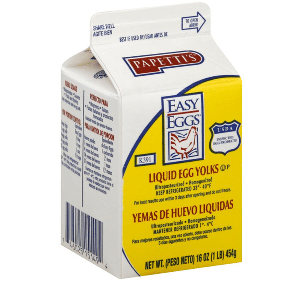 Papetti’s Liquid Egg Yolks (1 lb) Delivery or Pickup Near Me - Instacart