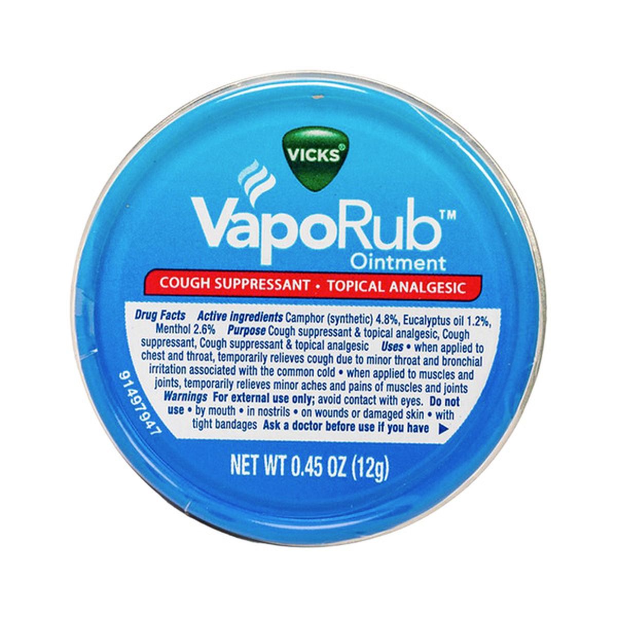 Vicks VapoRub Topical Ointment (0.45 oz) Delivery or Pickup Near Me -  Instacart