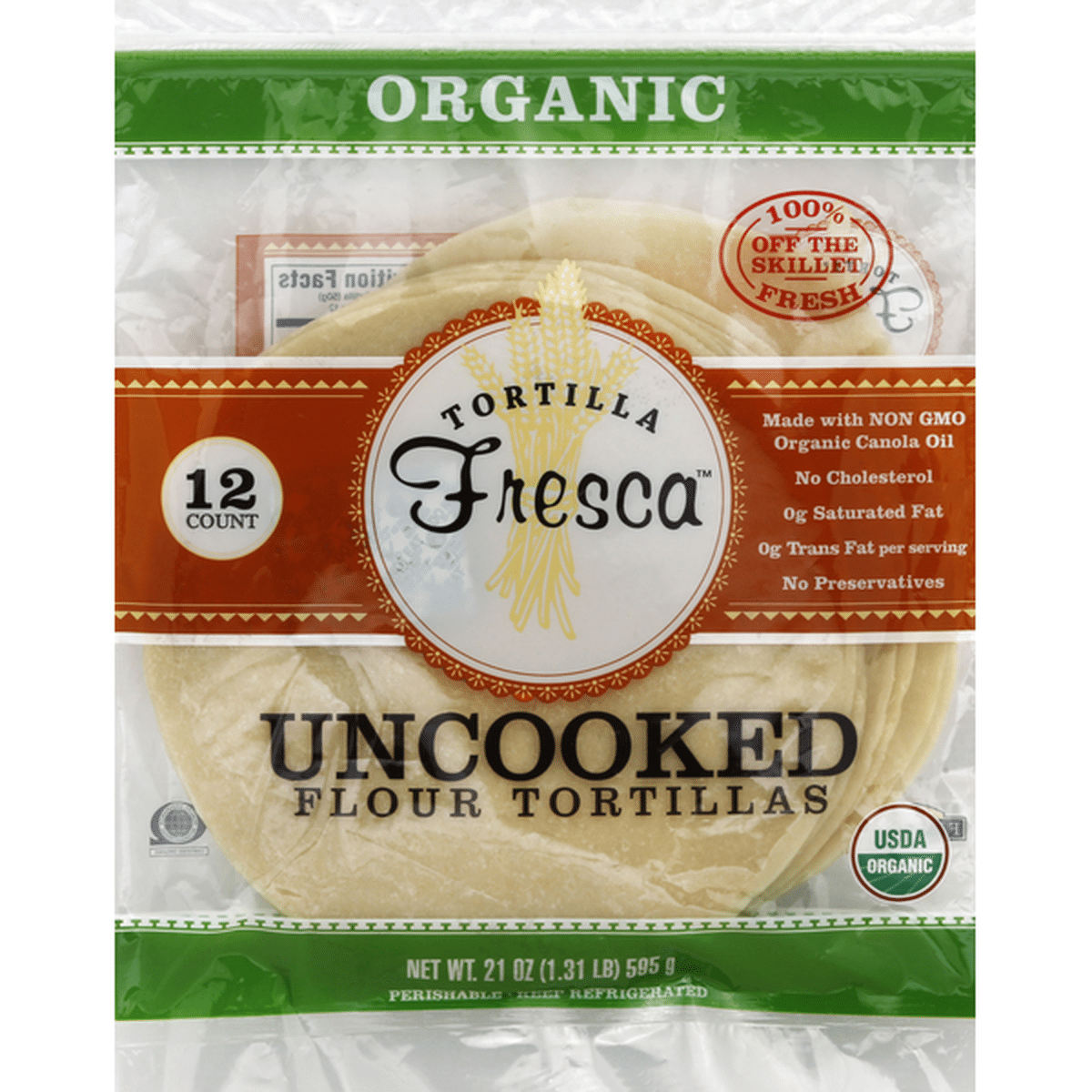 Fresca Tortillas, Uncooked, Organic, Flour (12 each) Delivery or Pickup  Near Me - Instacart