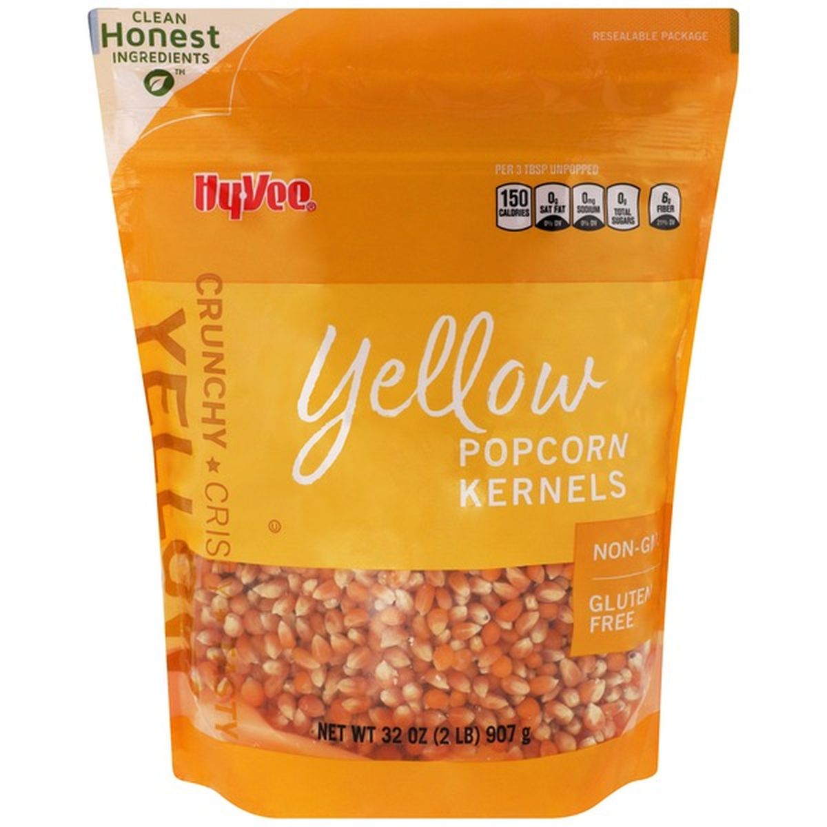 HyVee Gluten Free Yellow Crunchy Crispy Popcorn Kernels (32 oz