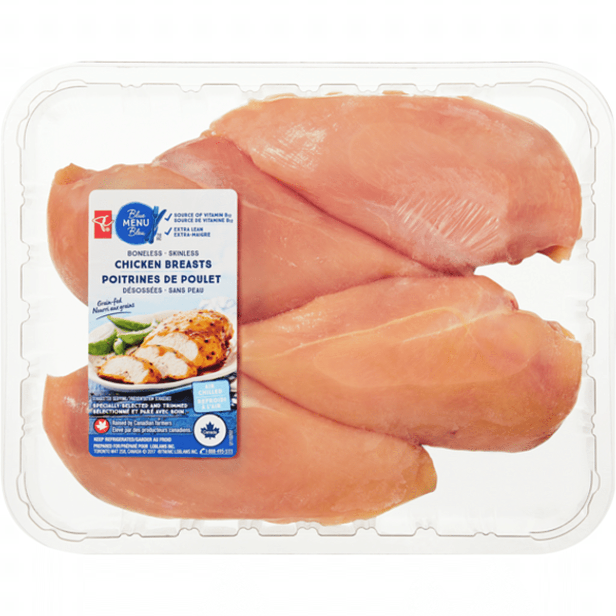 PC Blue Menu Boneless Skinless Chicken Breasts (841 g) Delivery or ...