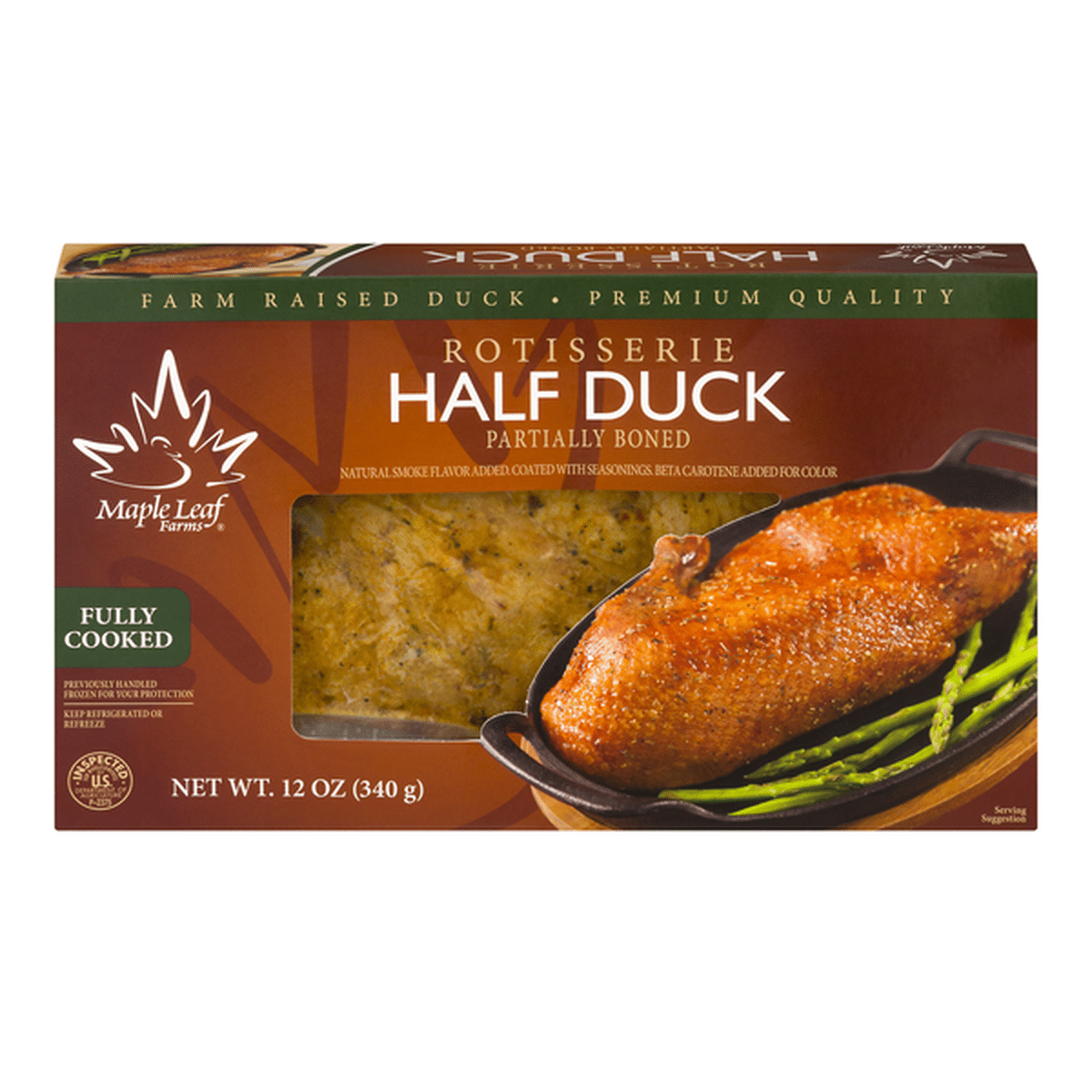 Maple Leaf Farms Our Rotisserie Half Duck Is Fully Cooked Roasted To