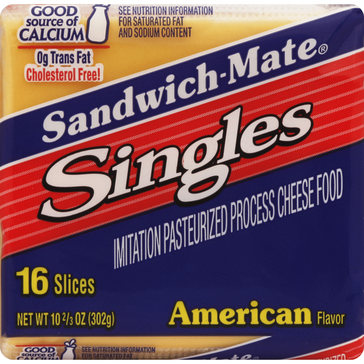 Sandwich-Mate Imitation Cheese Food, Singles, American Flavor (10.67 oz ...