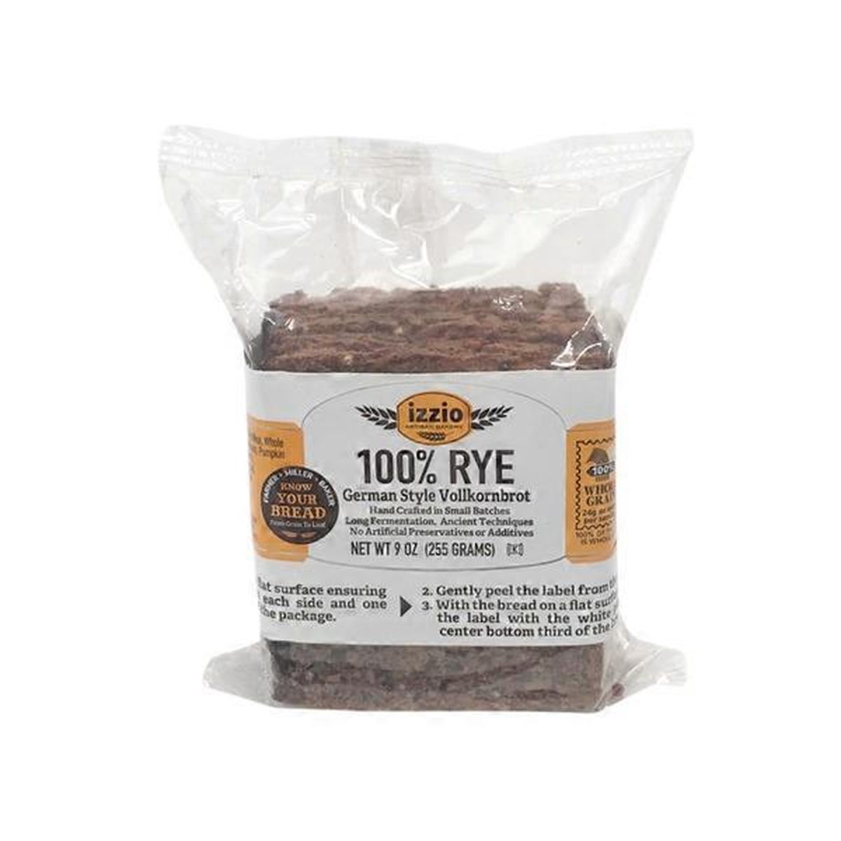 Izzio Artisan Bakery 100% Sliced Rye Bread (9 Oz) Delivery Or Pickup ...