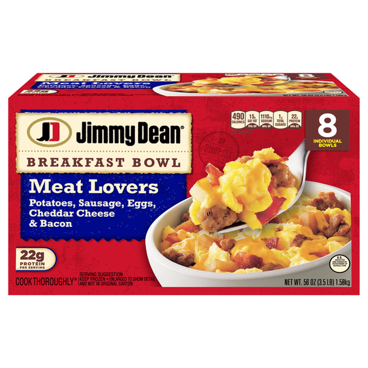 Jimmy Dean Breakfast Bowl, Meat Lovers (8 Ct) Delivery Or Pickup Near ...