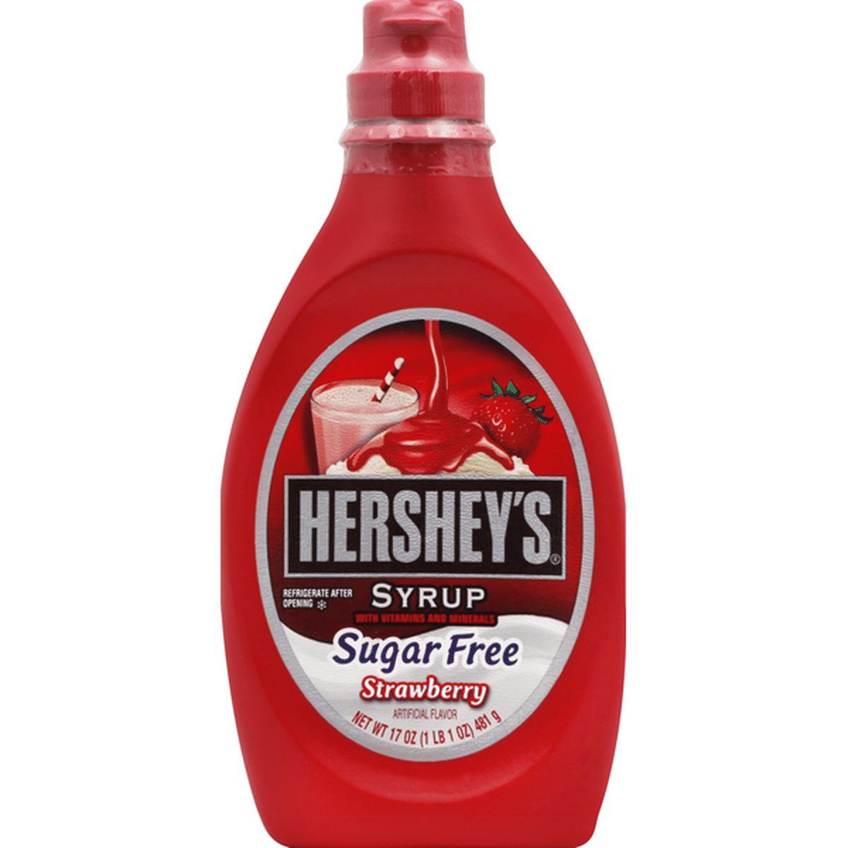 Hershey's Syrup, Strawberry, Sugar Free (17 fl oz) Delivery or Pickup