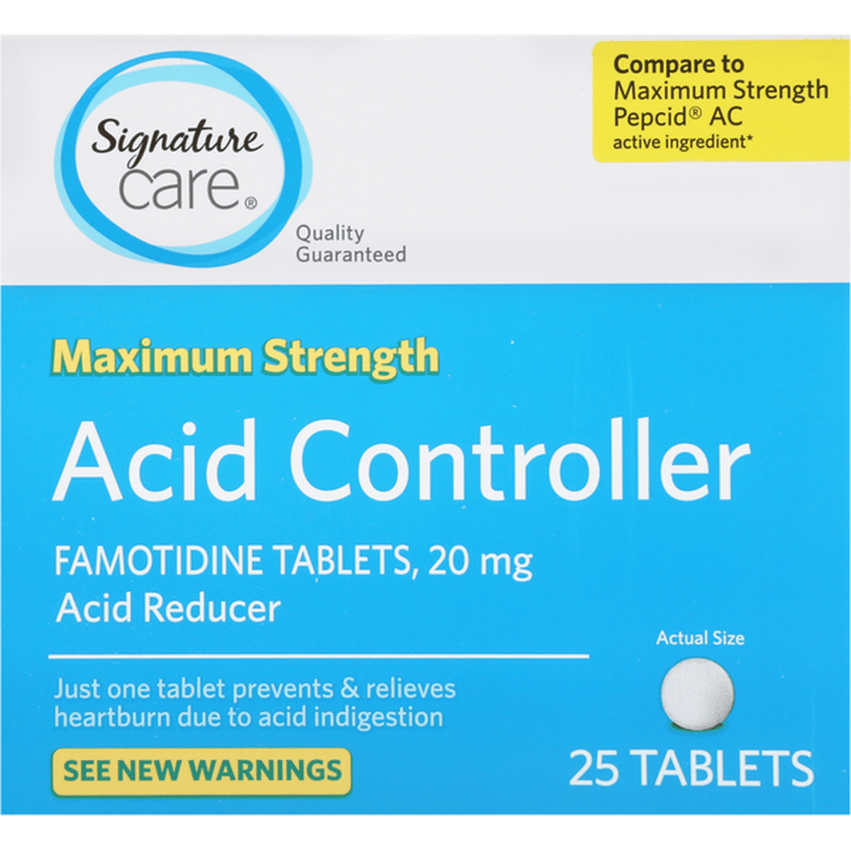 Signature Care Acid Controller Maximum Strength 20 Mg Tablets 25