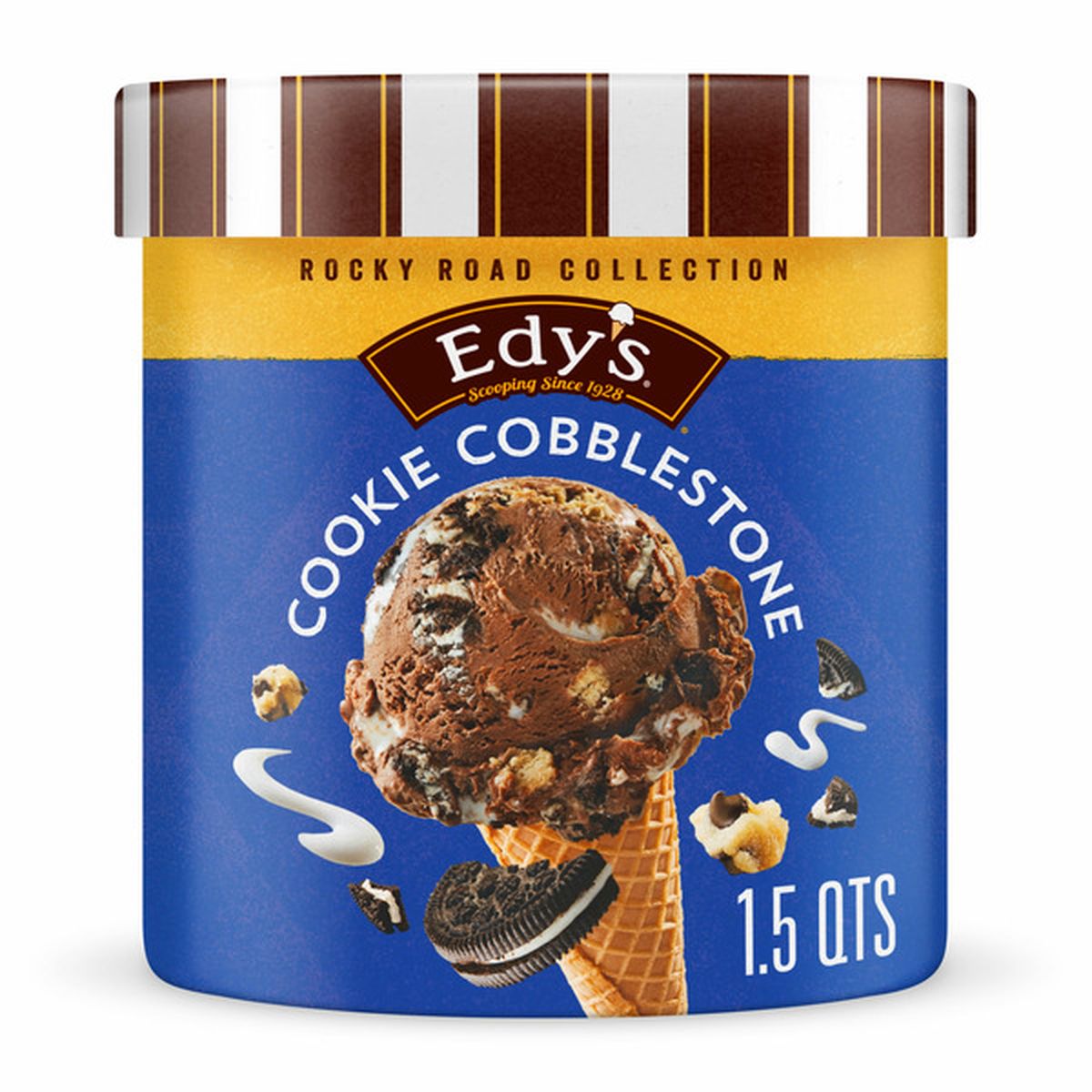 EDY'S Rocky Road Collection Cookie Cobblestone Ice Cream (1.5 qt ...