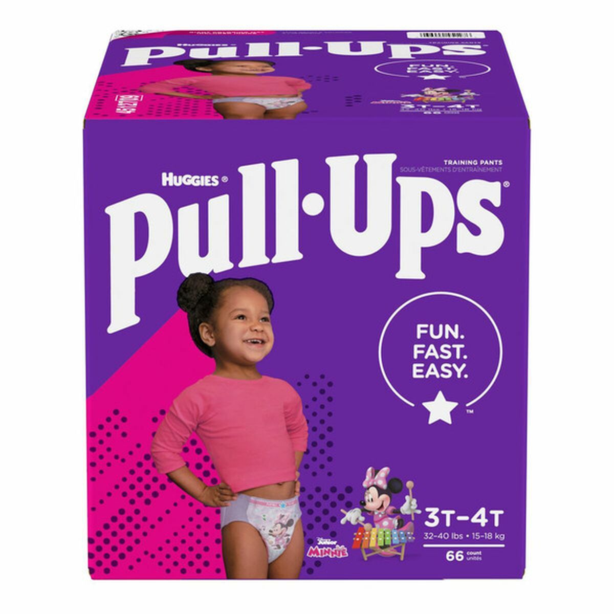 Pull-Ups Girls' Potty Training Pants, 3T-4T (32-40 lbs) (66 ct