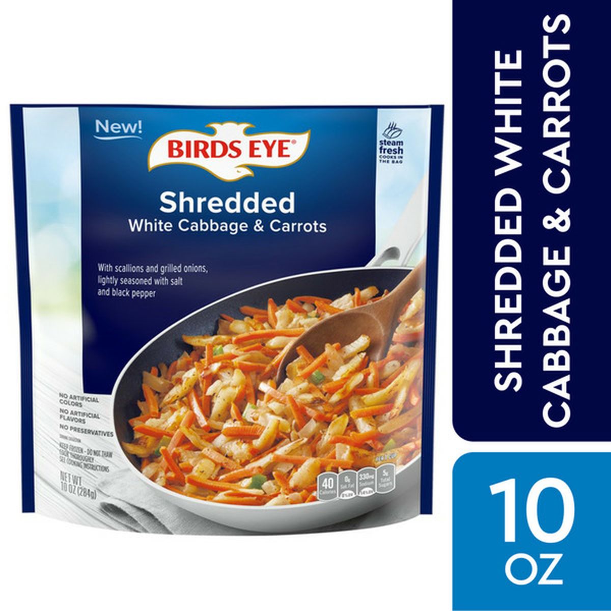 Birds Eye Shredded White Cabbage & Carrots Frozen Vegetables (10 oz