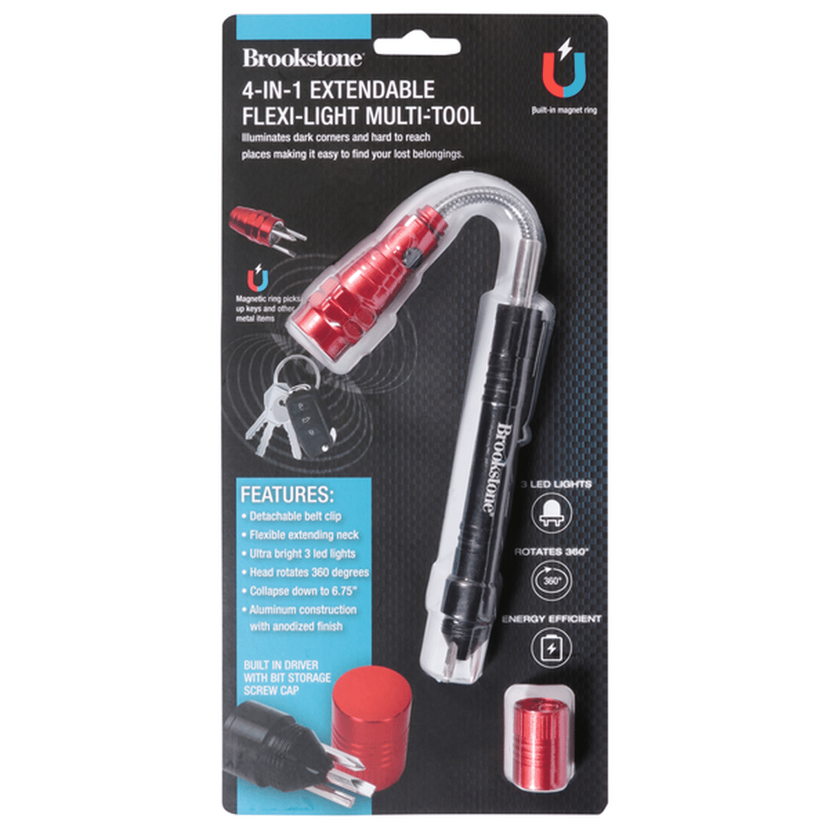 Brookstone Flexi Light Multi Tool 4 in 1 Extendable 1 each