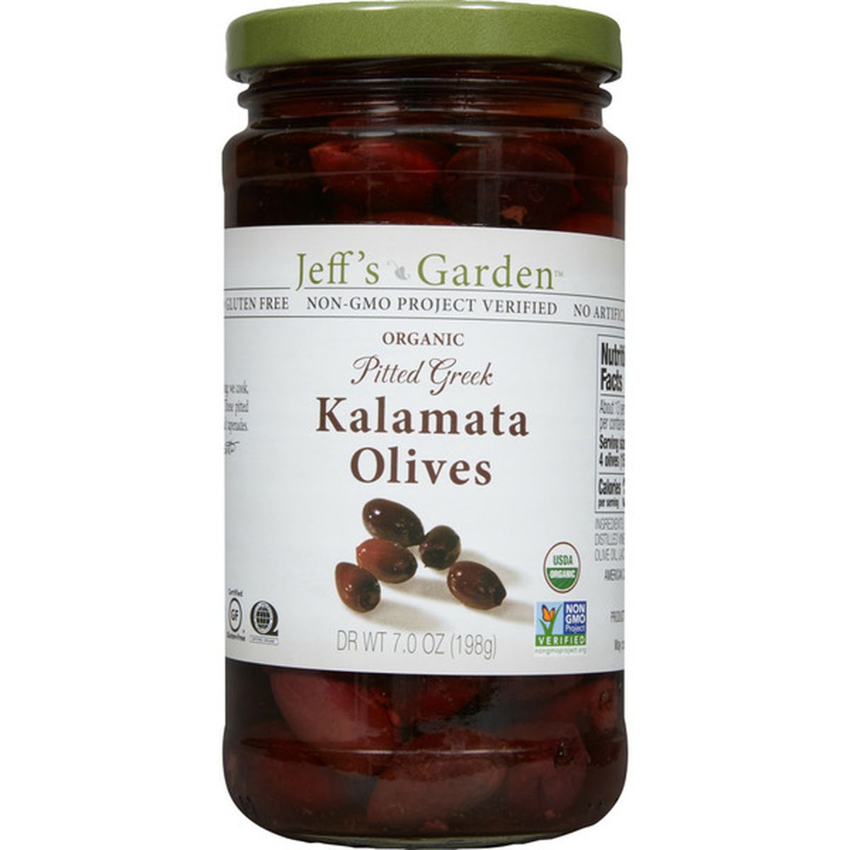 Jeffs Garden Organic Pitted Greek Kalamata Olives 7 Oz Delivery Or