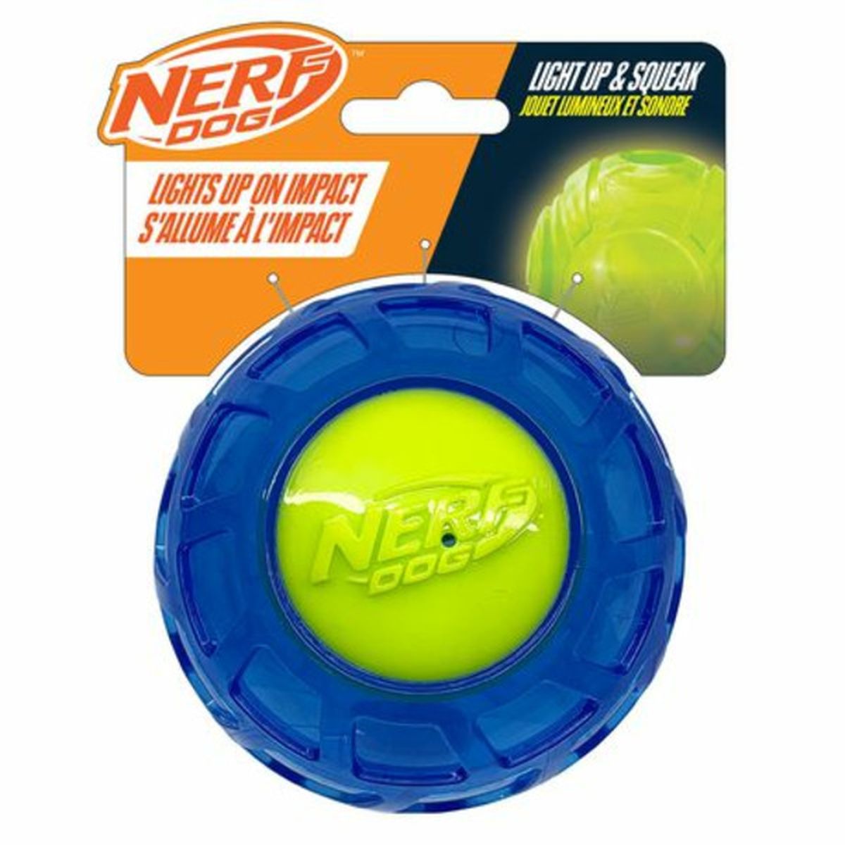 Nerf TPR EXO LED Ball Chew Toy for Dogs - Blue (4 in) Delivery or ...