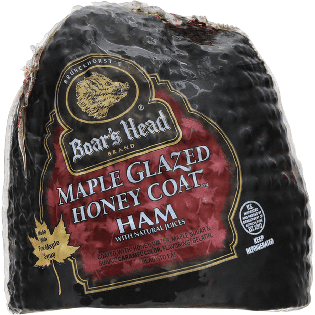 Boar S Head Ham Maple Glazed Honey Coat Each Delivery Or Pickup