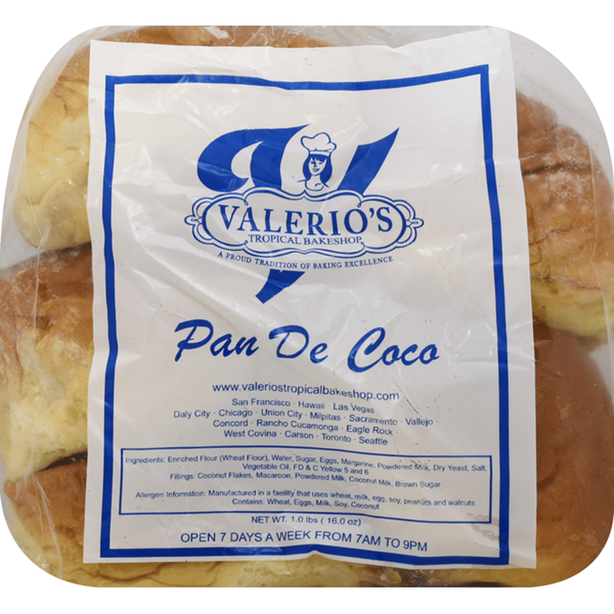 Valerios Tropical Bakeshop Pan De Coco (1 lb) Delivery or Pickup Near Me -  Instacart