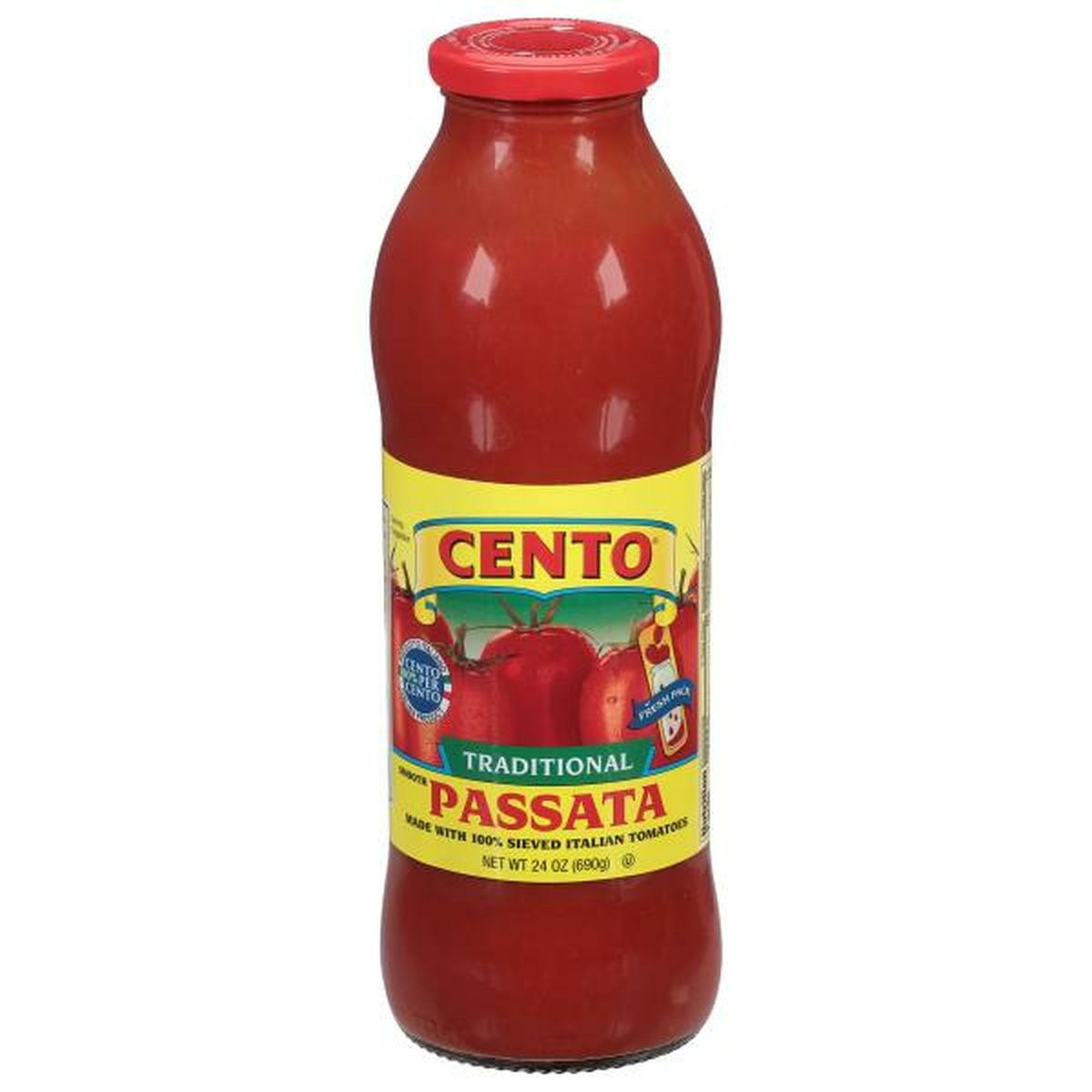 Cento Passata, Traditional, Smooth, Fresh Pack (24 oz) Delivery or Pickup  Near Me - Instacart