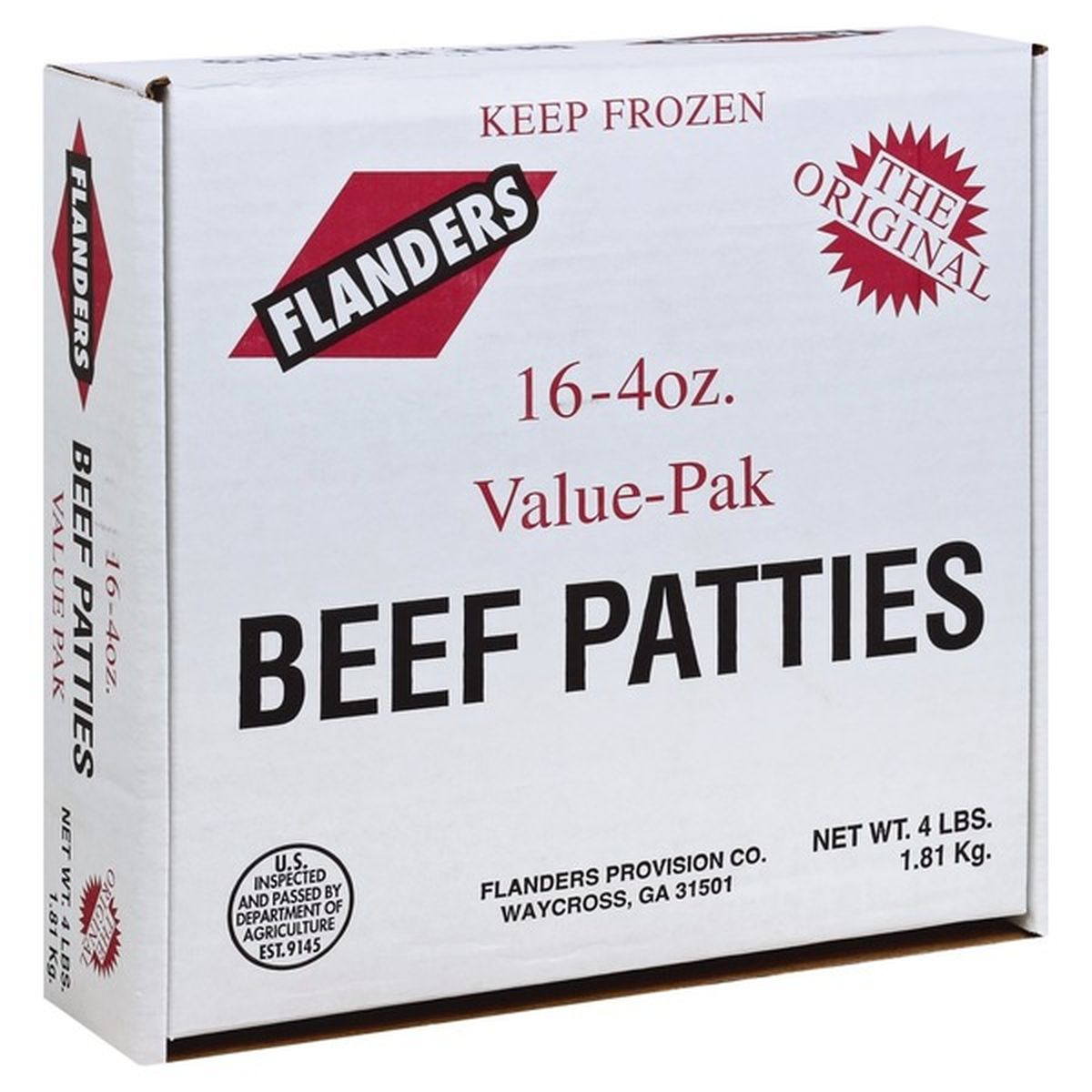 Flanders Beef Patties, Value-Pak (16 each) Delivery or Pickup Near Me ...