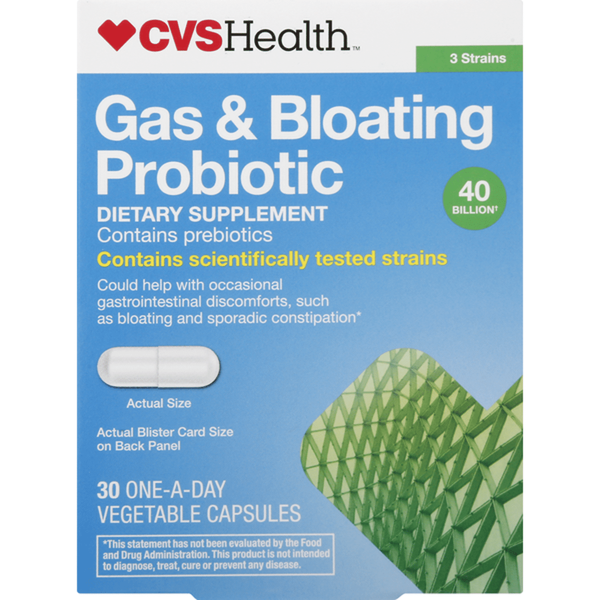 Cvs Health Gas Bloating Probiotic Vegetable Capsules Ct