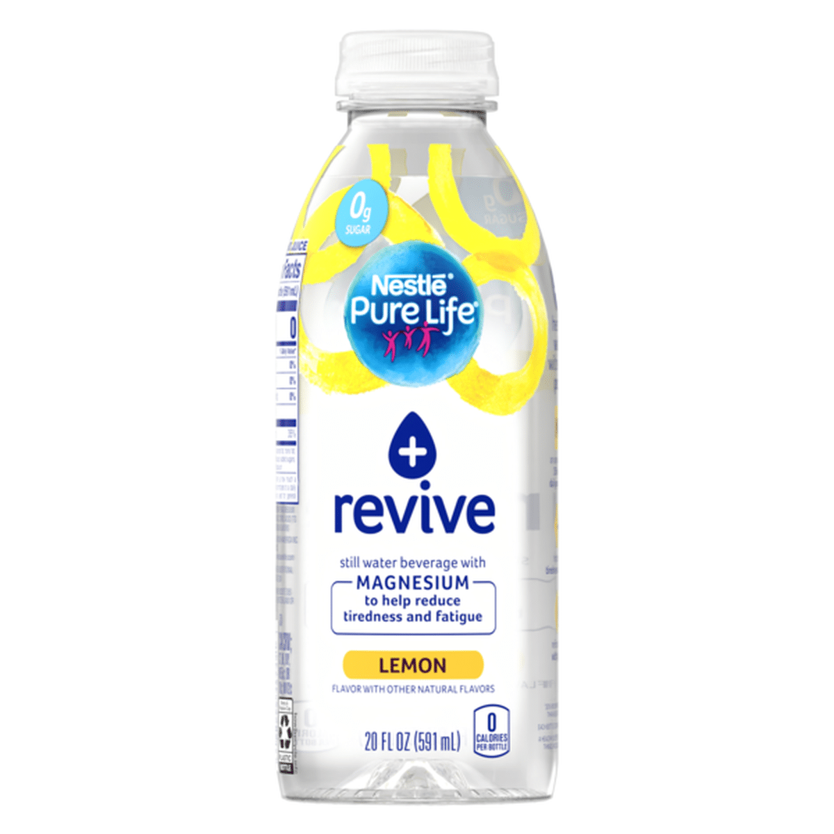 Pure Life + revive with Magnesium (lemon flavor) 20 Fl. Oz. (4 Pack)