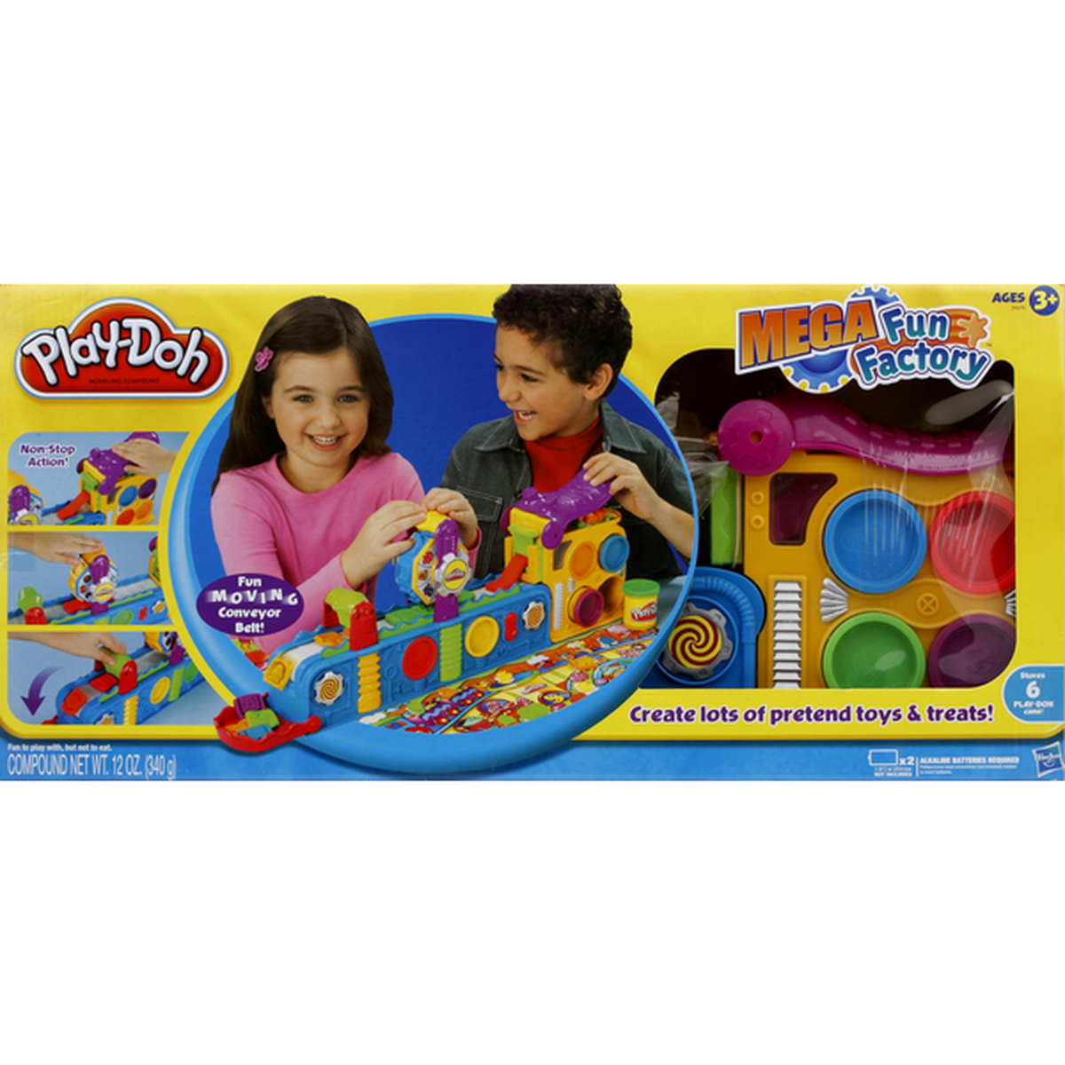 Play-Doh Mega Fun Factory Conveyor Belt with box 50th Anniversary TESTED top WORKS