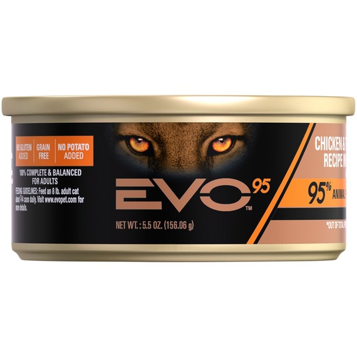 EVO 95 Chicken Turkey Recipe in Gravy Cat Food 5.5 oz Delivery