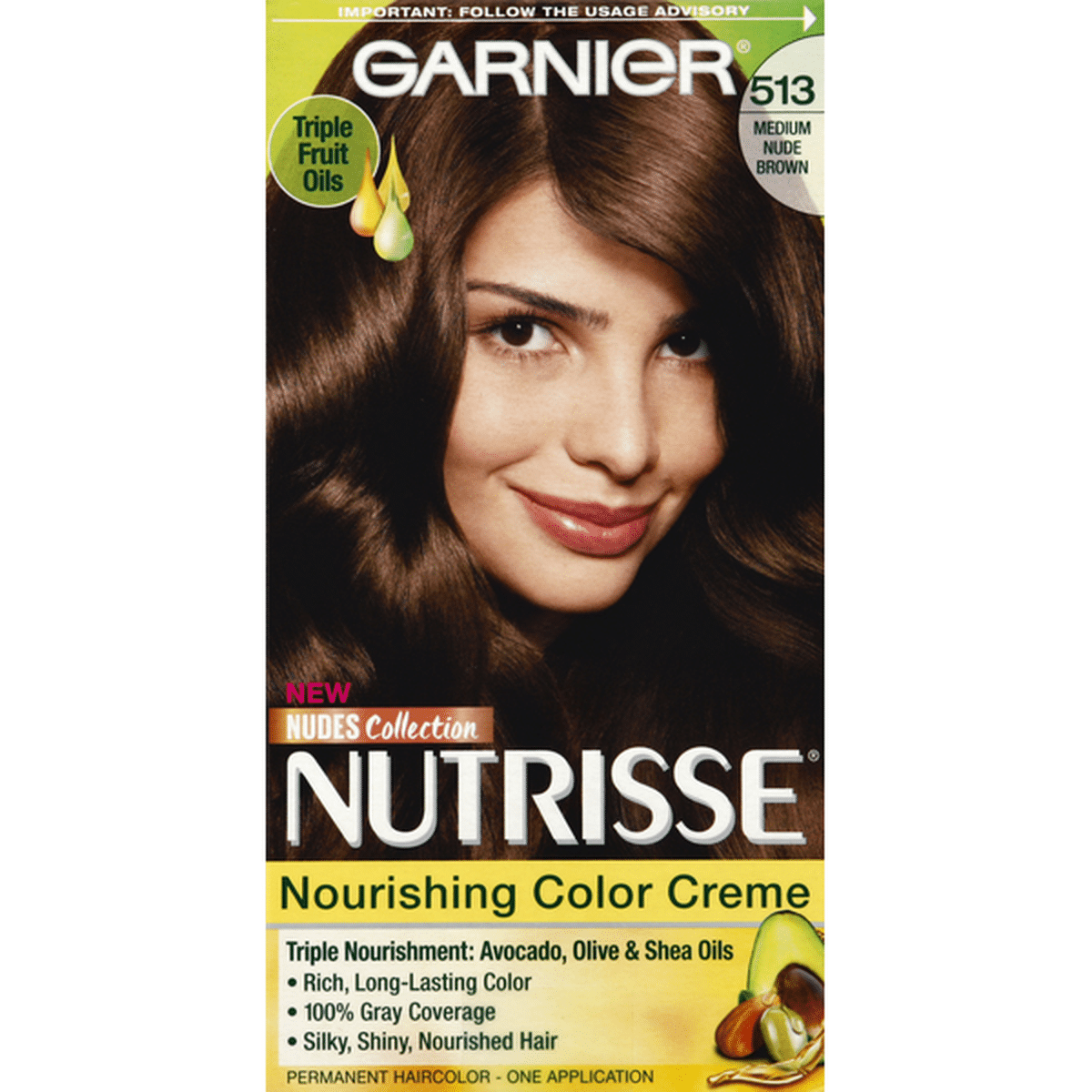 Garnier Nutrisse Permanent Haircolor, Medium Nude Brown 513 (each) Delivery  or Pickup Near Me - Instacart