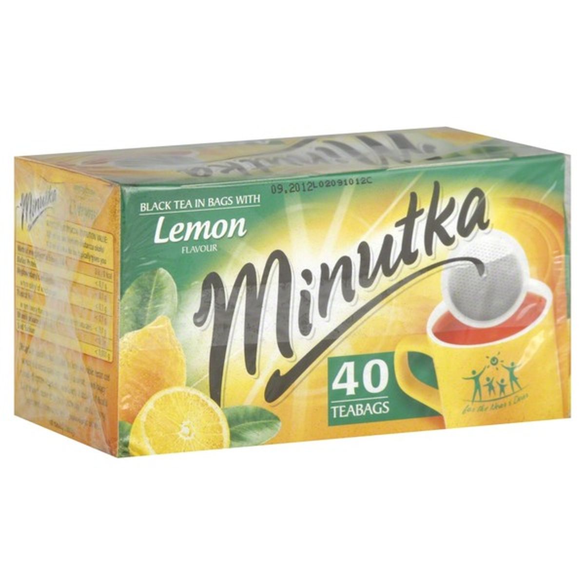 Minutka Teabags, Black Tea, Lemon Flavor (1.96 oz) Delivery or Pickup ...