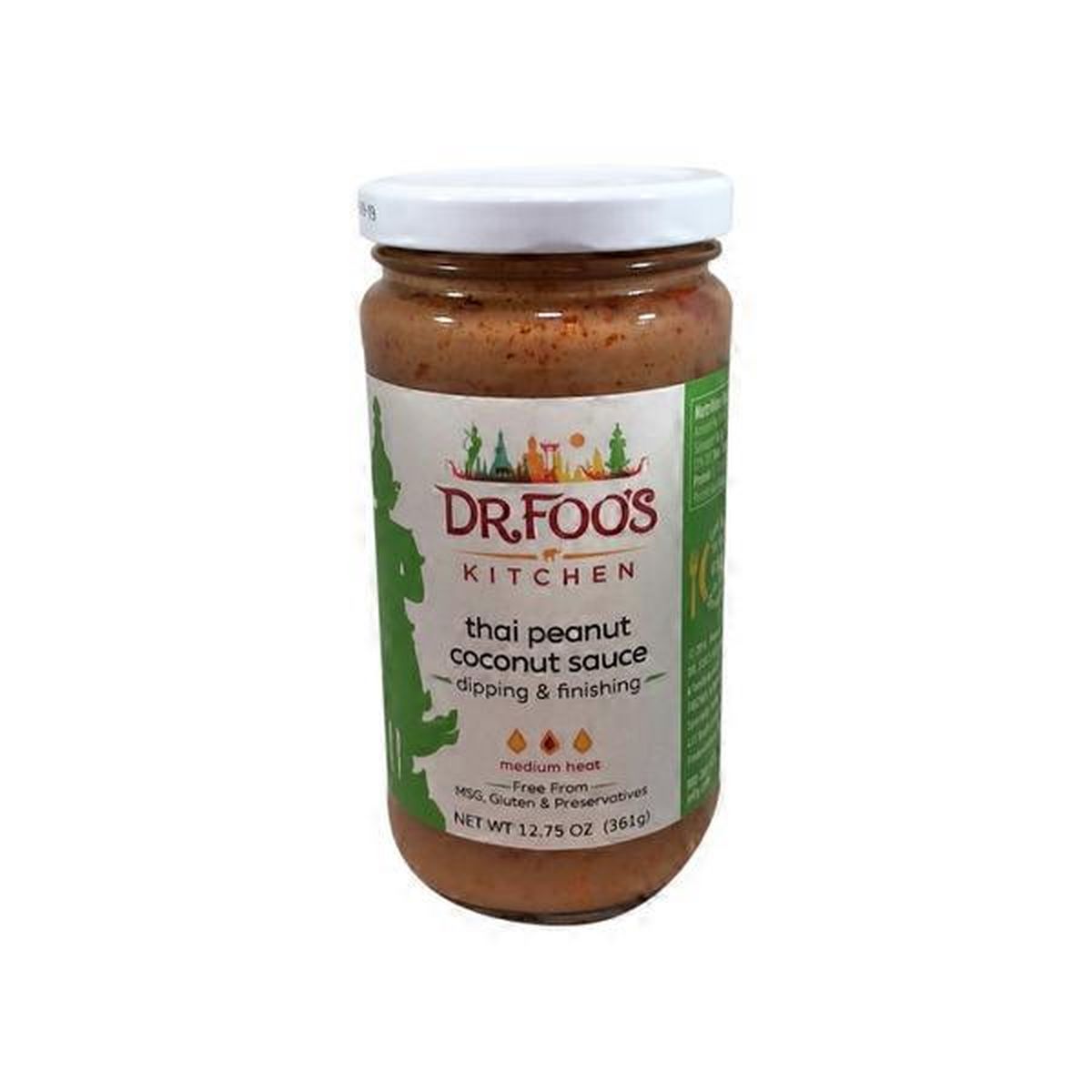 Dr Foo S Kitchen Thai Peanut Coconut Sauce 12 Oz Delivery Or Pickup Near Me Instacart