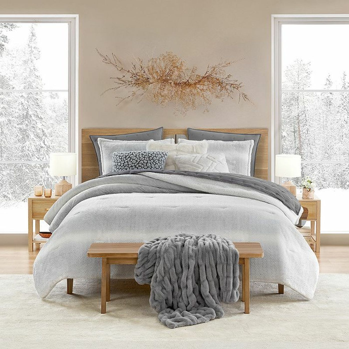 Koolaburra by UGG Dezi Comforter Set With Shams - Wild Dove Ombre (king ...