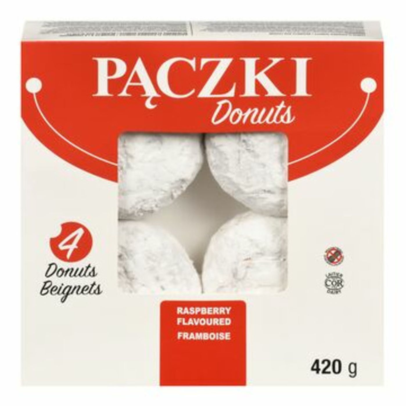 CT Bakery Paczki Raspberry Flavoured Donuts (4 ct) Delivery or Pickup