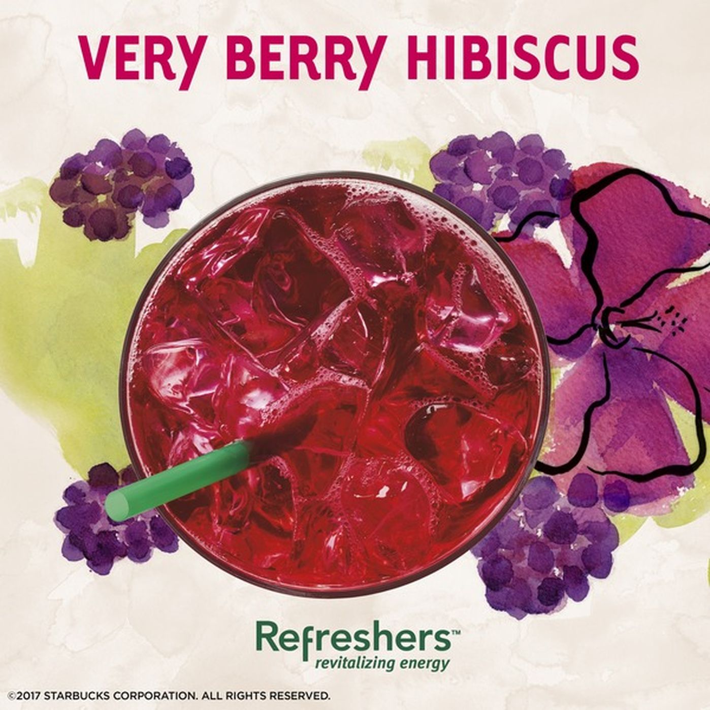 Starbucks Via Instant Flavored Packets — Refreshers Very Berry Hibiscus 6 Ct Delivery Or