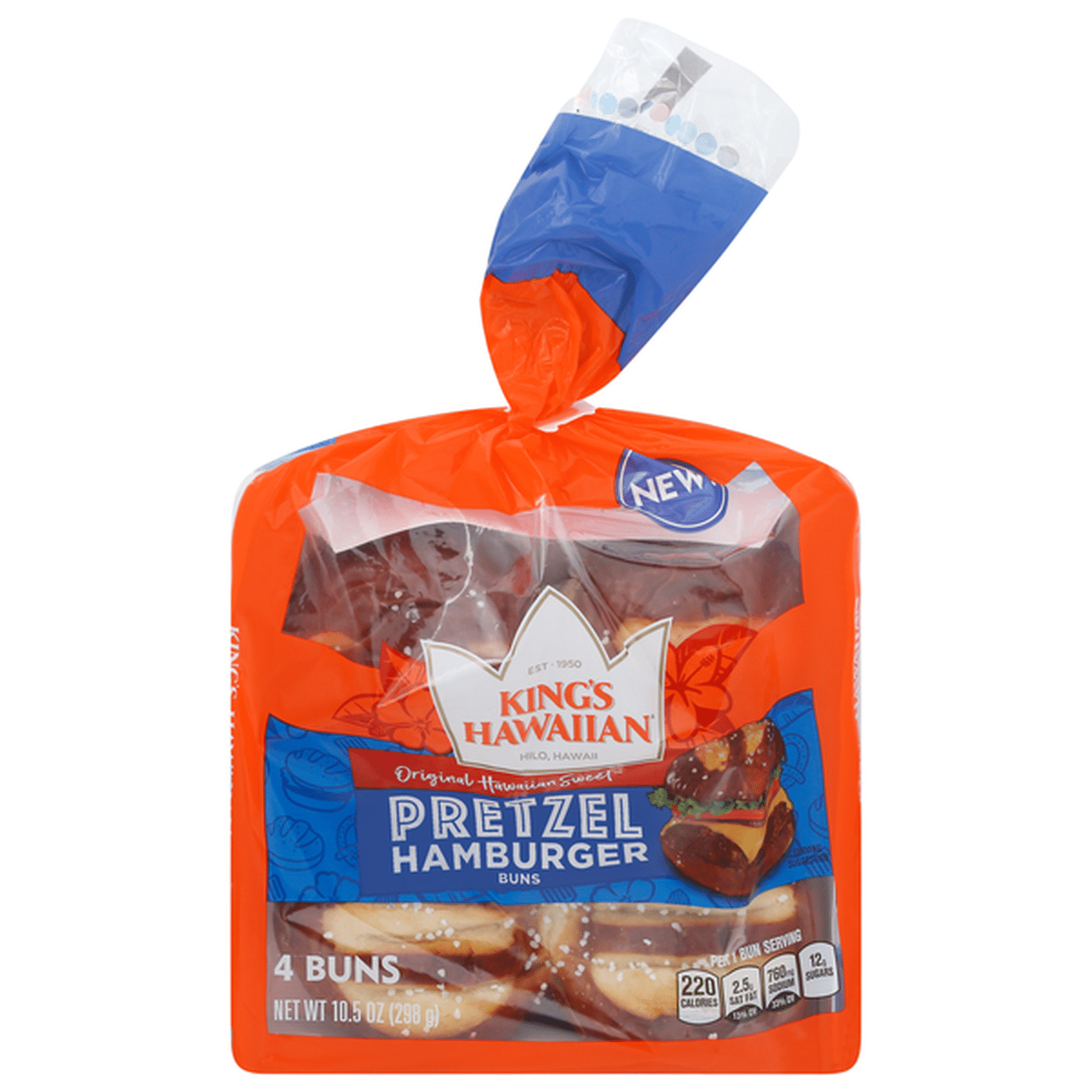 Kings Hawaiian Original Hawaiian Sweet Pretzel Hamburger Buns 4pk 105 Oz Delivery Or Pickup