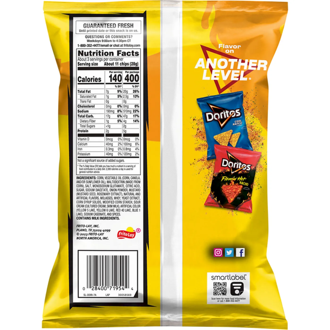 Doritos Tortilla Chips, Hot Mustard Flavored (2.75 oz) Delivery or