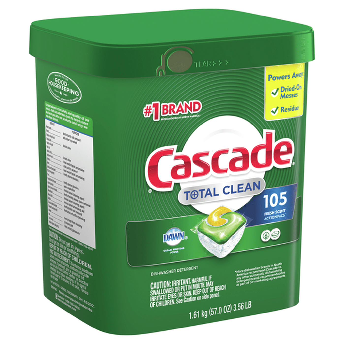 Cascade Total Clean ActionPacs, Dishwasher Detergent Pods, Fresh Scent ...