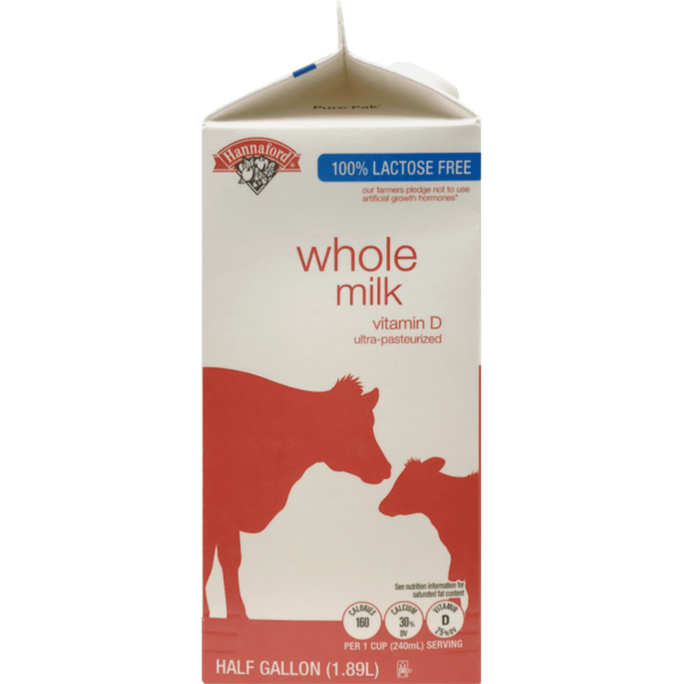 Hannaford Lactose Free Whole Milk (0.5 gal) Delivery or Pickup Near Me ...