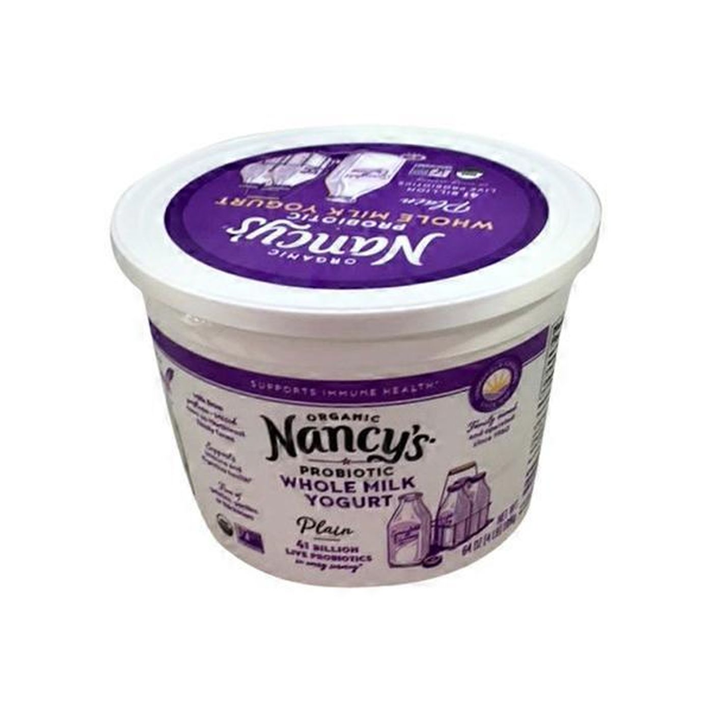 Nancy S Plain Organic Probiotic Whole Milk Yogurt 64 Oz Delivery Or Pickup Near Me Instacart