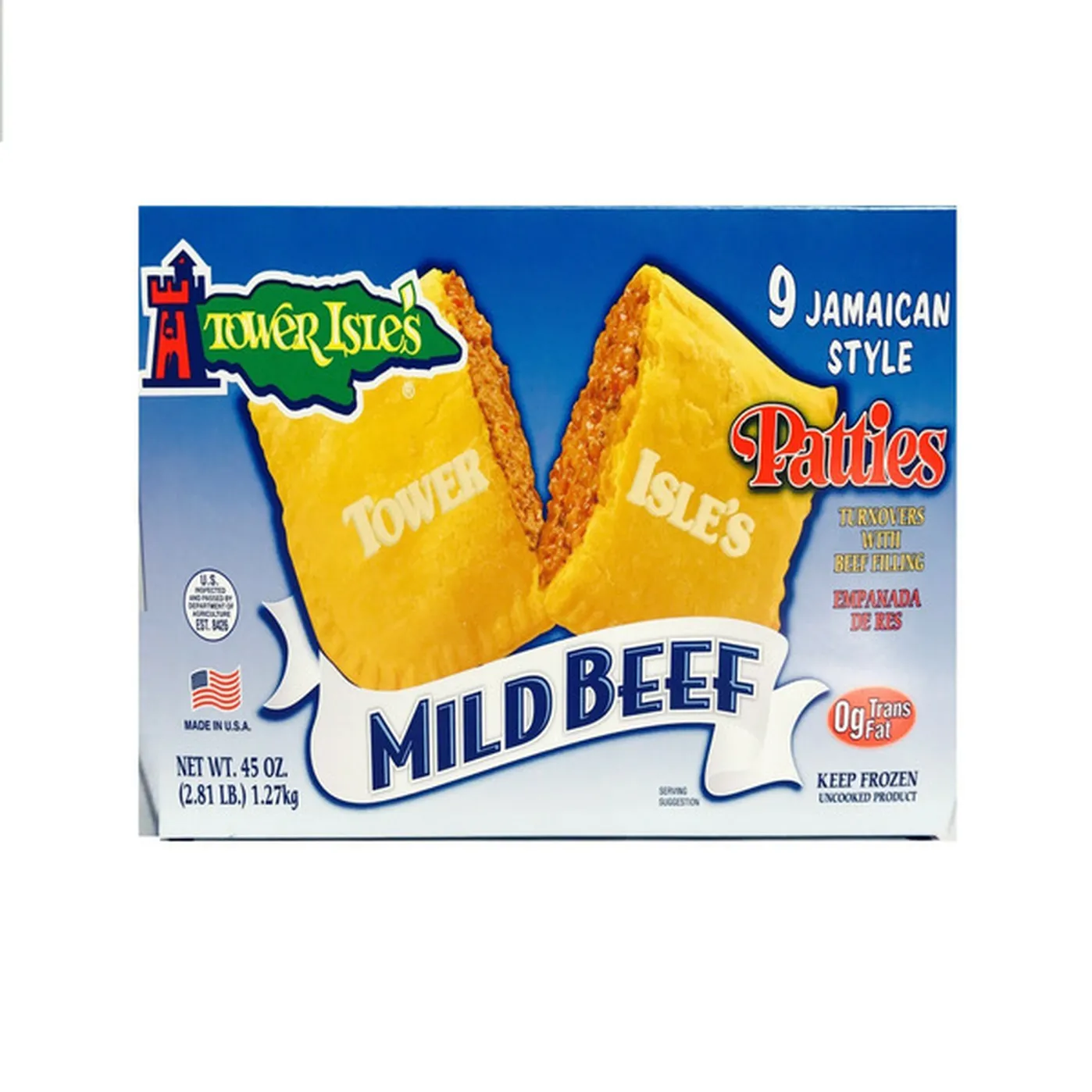 Tower Isles Jamaican Style, Mild Beef, Patties (9 ct) Delivery or