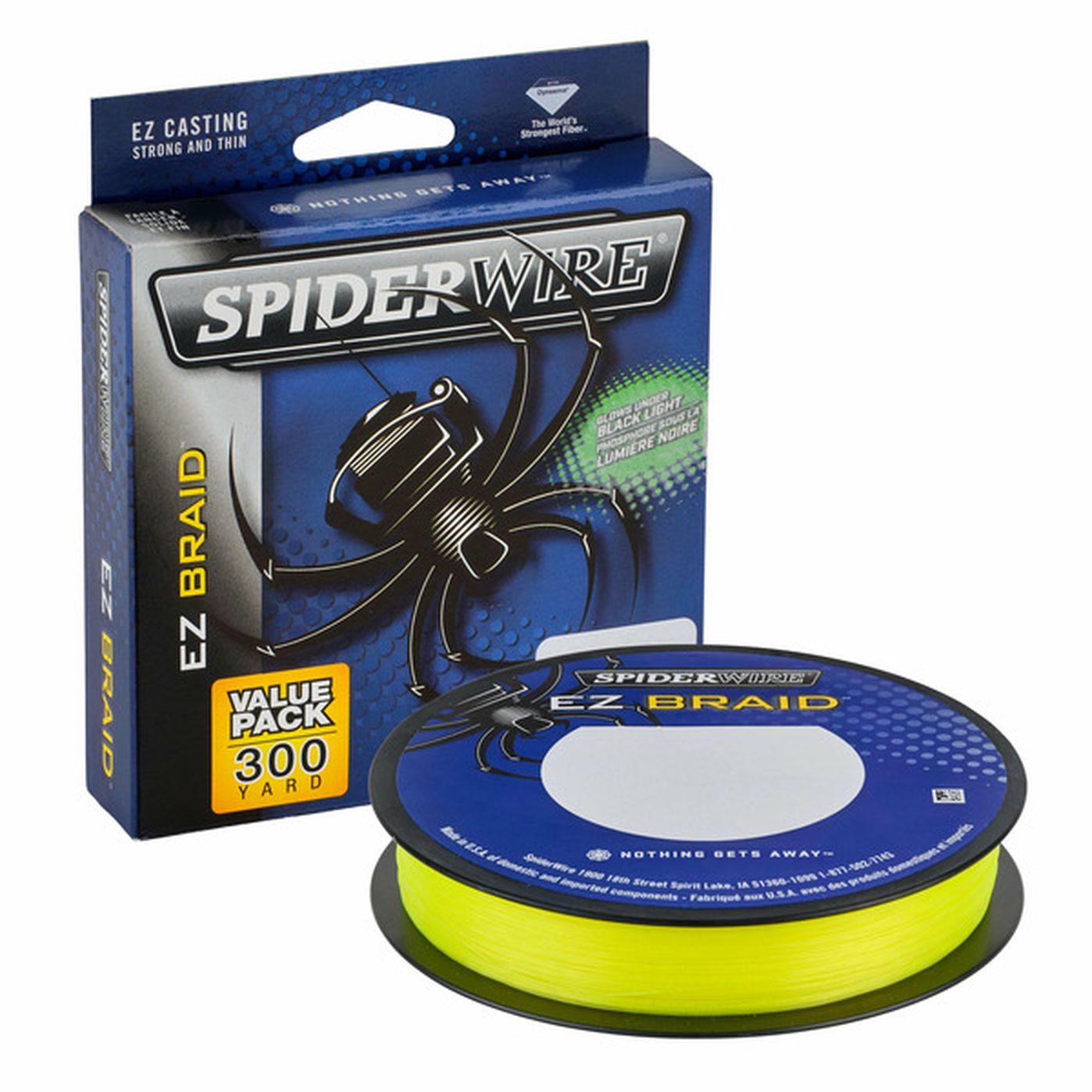 Spiderwire Ez Braid Hi-vis Fishing Line - Yellow (300 Yds) Delivery Or 