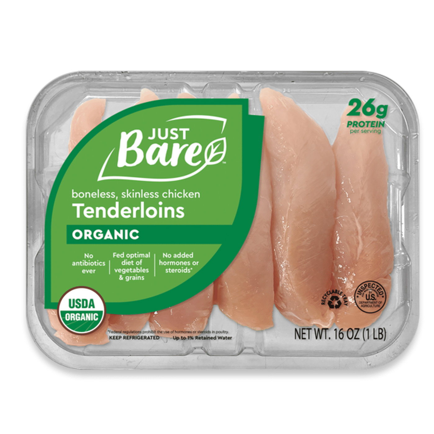 Just Bare Organic Fresh Chicken Tenders (1 Lb) Delivery Or Pickup Near ...