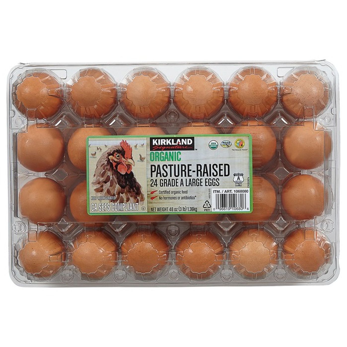 Kirkland Signature Organic Pasture Raised Usda Grade A Eggs 24 Ct 24 Ct Delivery Or Pickup 