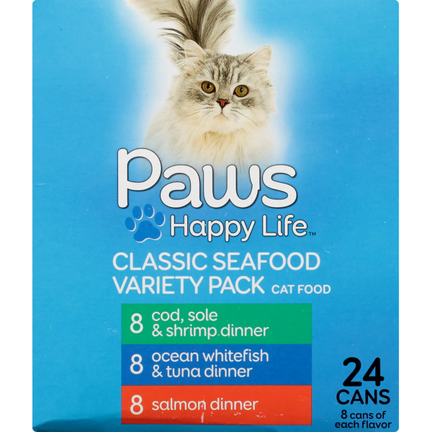 Paws Happy Life Cat Food, Classic Seafood, Variety Pack (3 oz) Delivery 