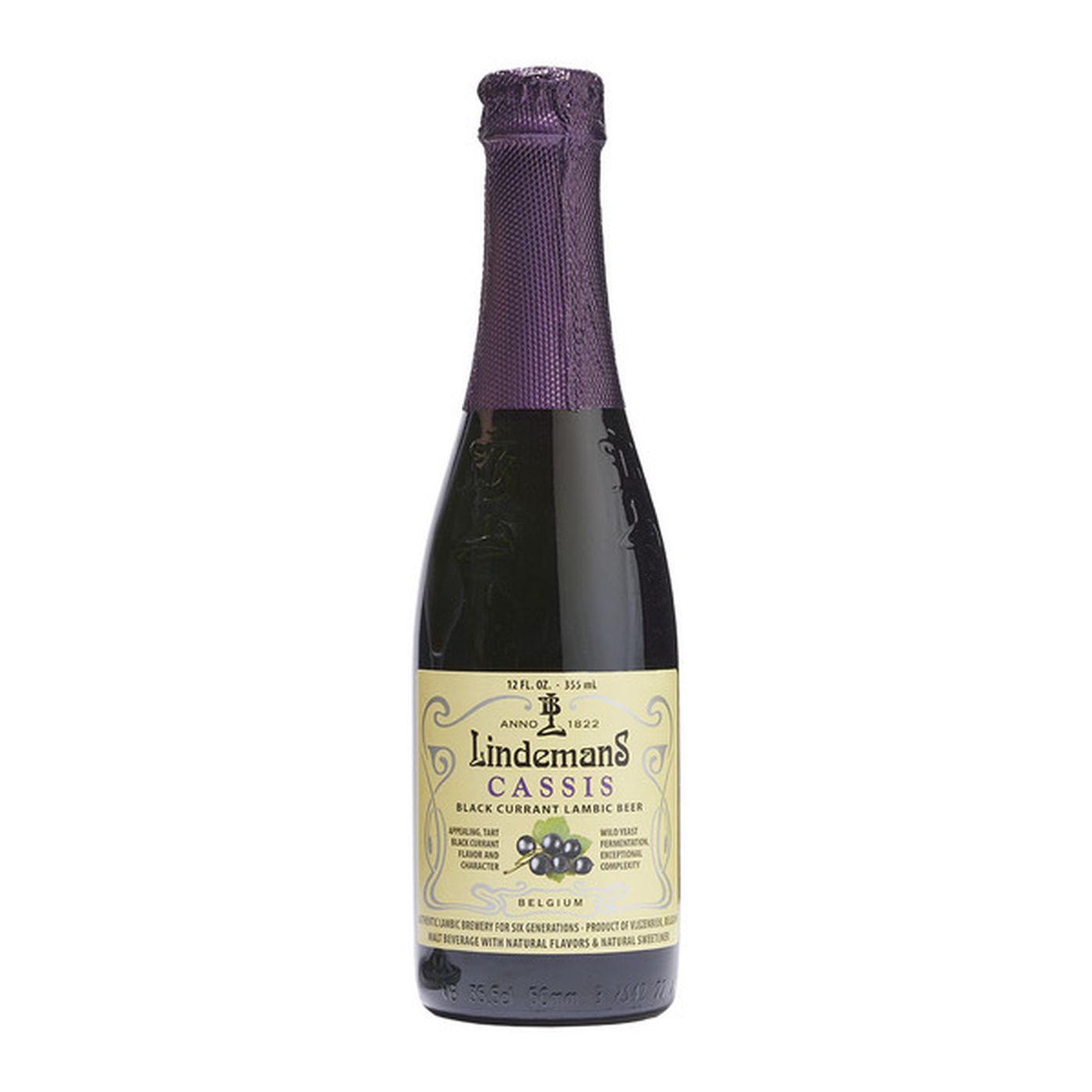 Lindemans Cassis Black Currant, Fruit Lambic Beer, Ale (12 fl oz ...