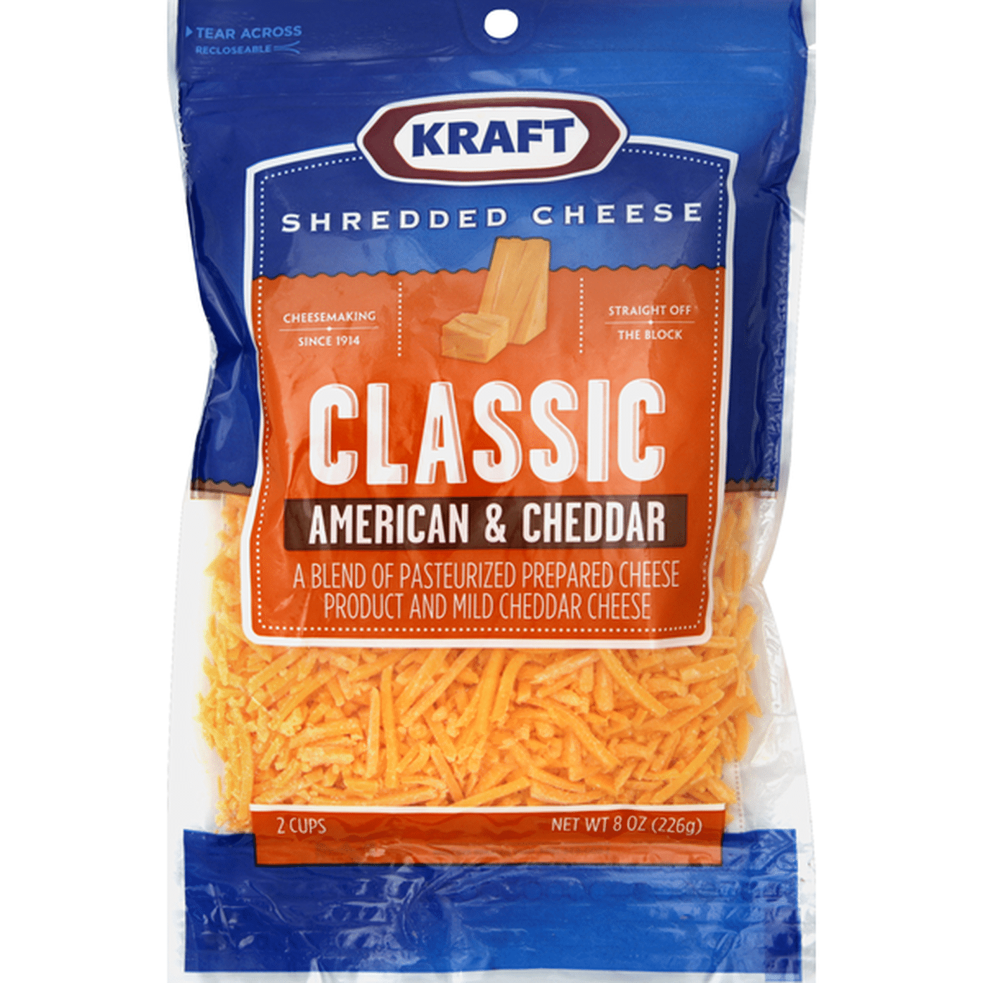 Kraft Shredded Cheese, Classic, American & Cheddar (8 oz) Delivery or ...